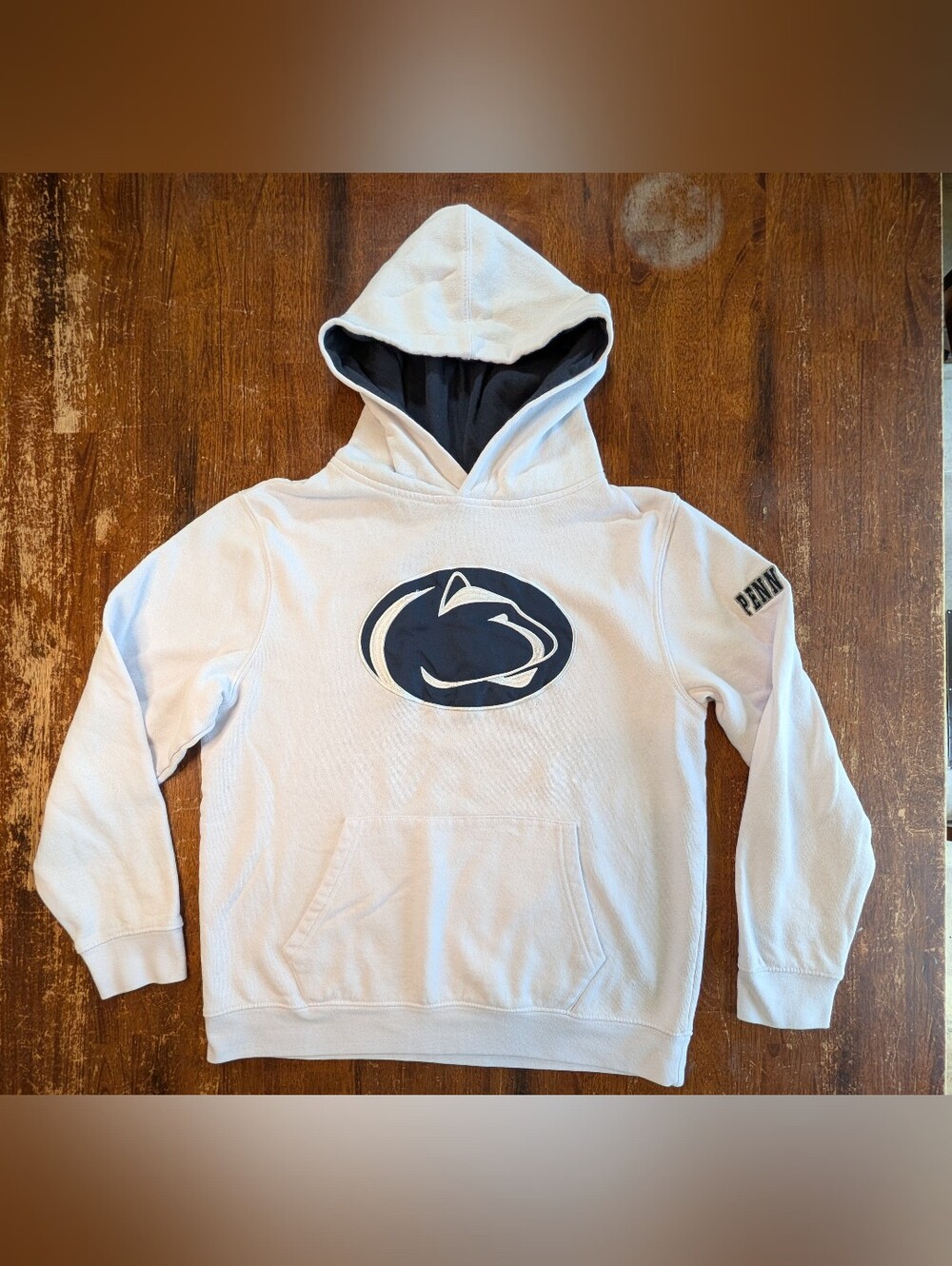 Penn State Youth Hoodie Kids XL White Blue Nittany Lions NCAA Sports Sweatshirt